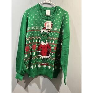 New Mens The Grinch Sweater Size XL Green Pullover
